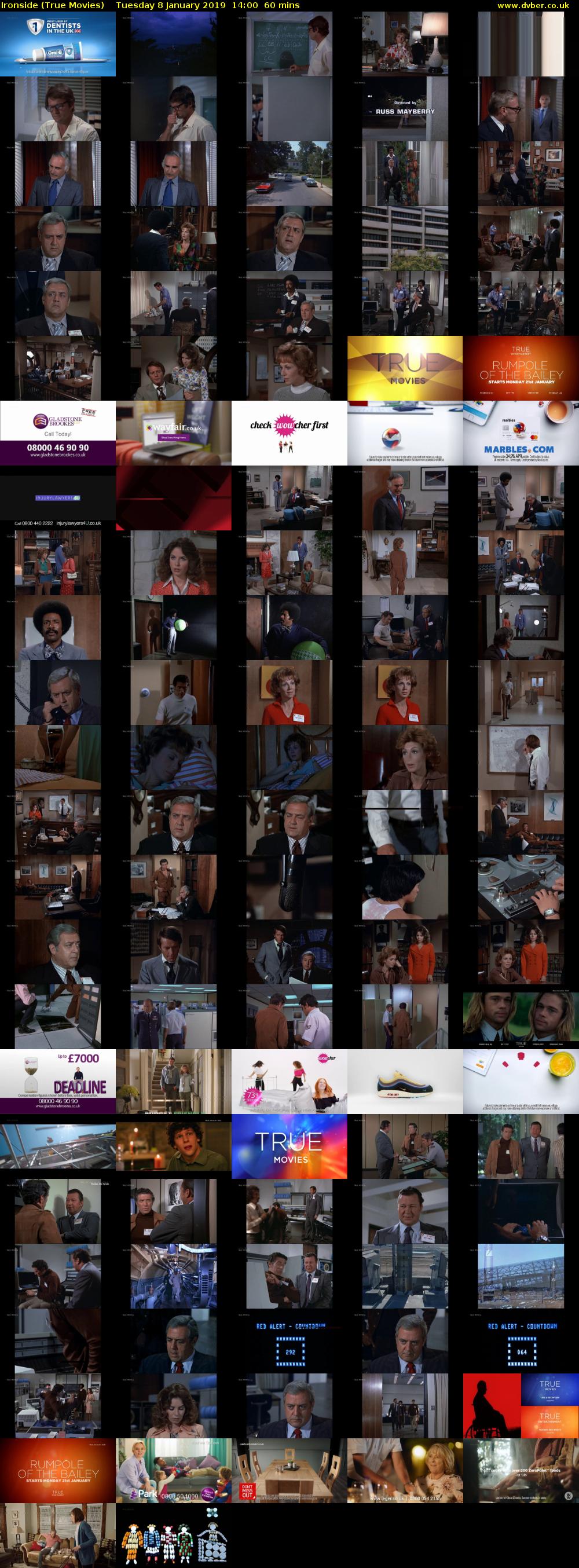 Ironside (True Movies) Tuesday 8 January 2019 14:00 - 15:00