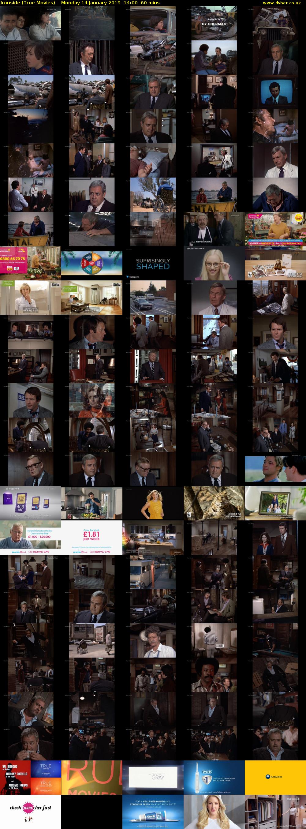 Ironside (True Movies) Monday 14 January 2019 14:00 - 15:00