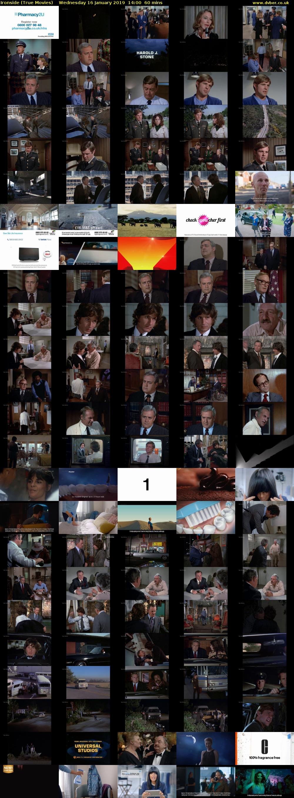 Ironside (True Movies) Wednesday 16 January 2019 14:00 - 15:00