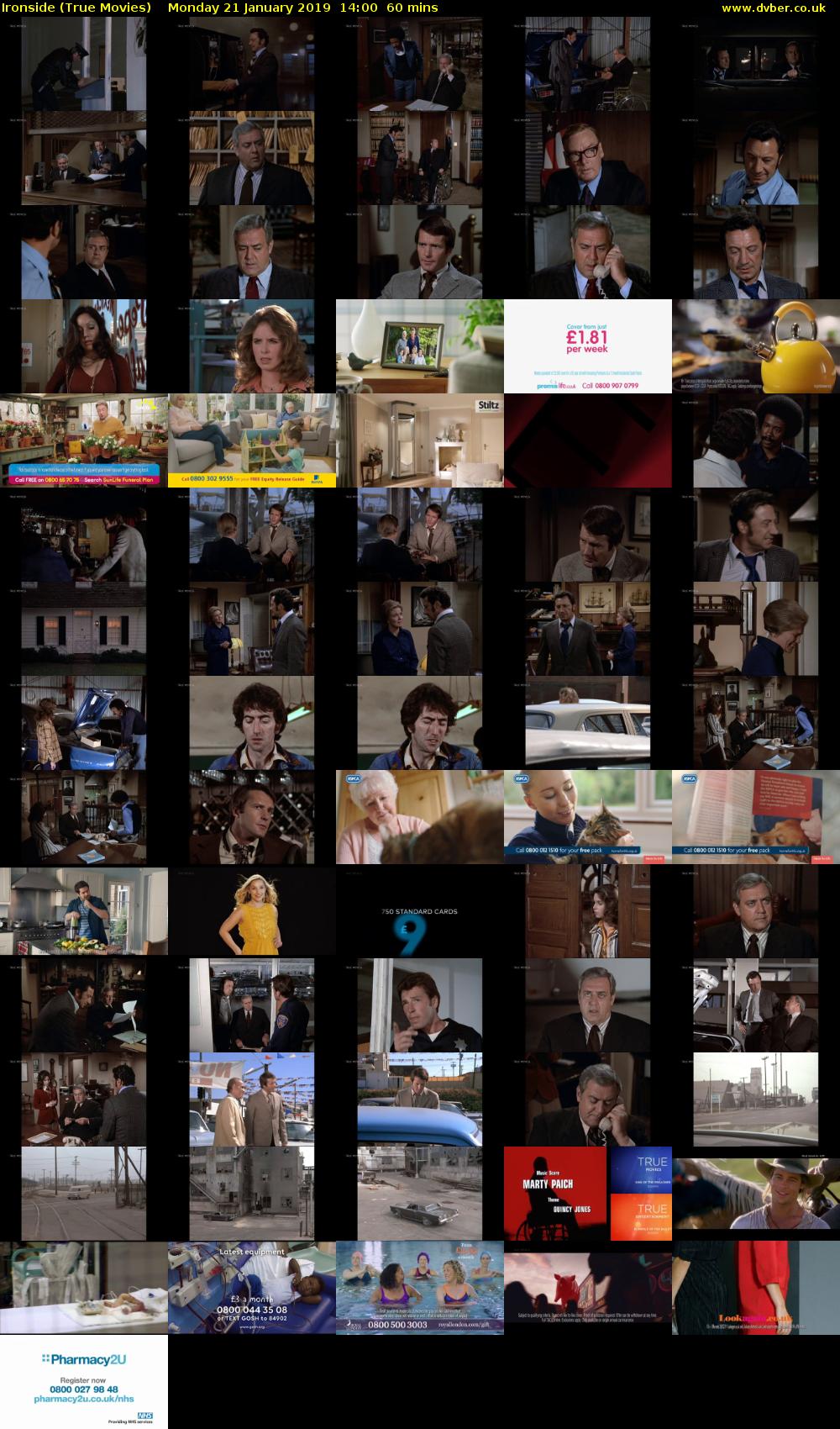 Ironside (True Movies) Monday 21 January 2019 14:00 - 15:00