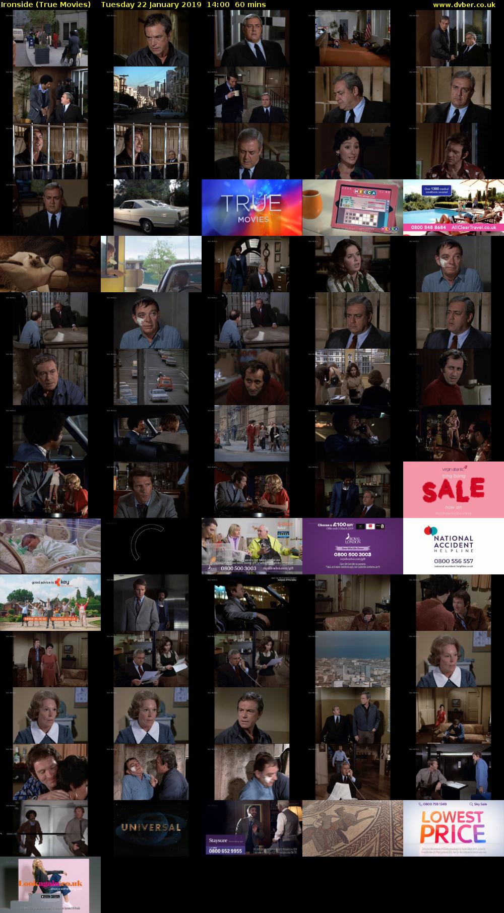 Ironside (True Movies) Tuesday 22 January 2019 14:00 - 15:00