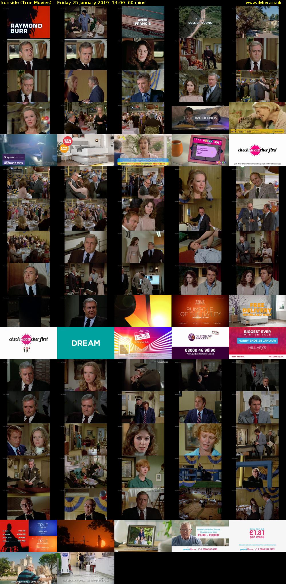 Ironside (True Movies) Friday 25 January 2019 14:00 - 15:00