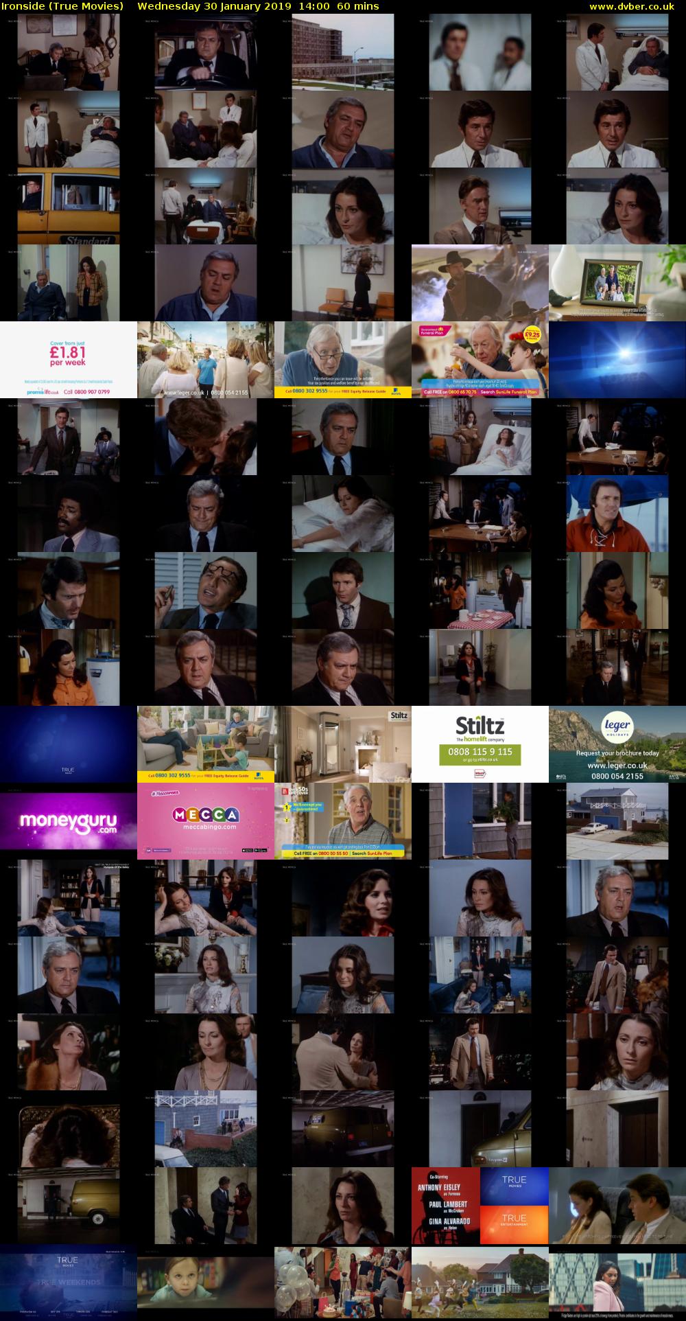 Ironside (True Movies) Wednesday 30 January 2019 14:00 - 15:00