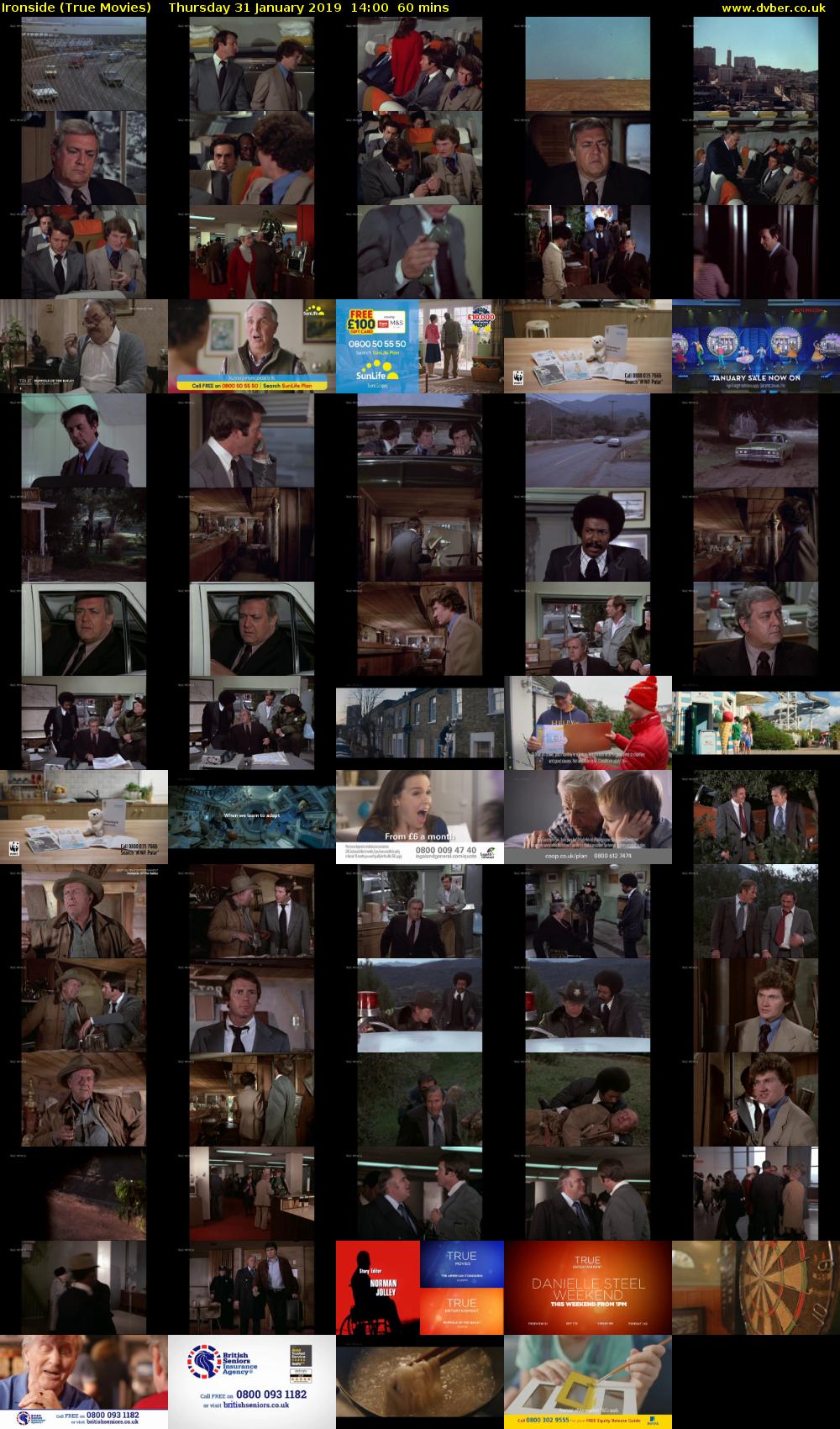 Ironside (True Movies) Thursday 31 January 2019 14:00 - 15:00