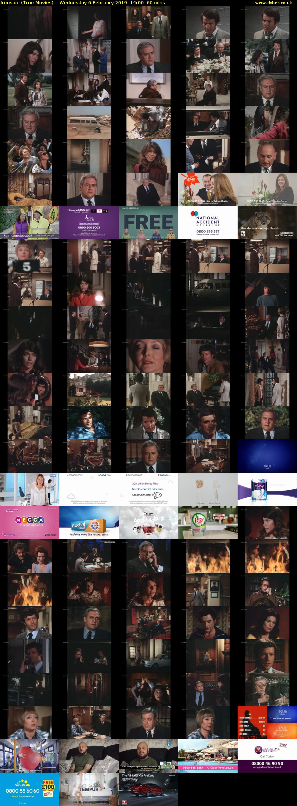 Ironside (True Movies) Wednesday 6 February 2019 14:00 - 15:00