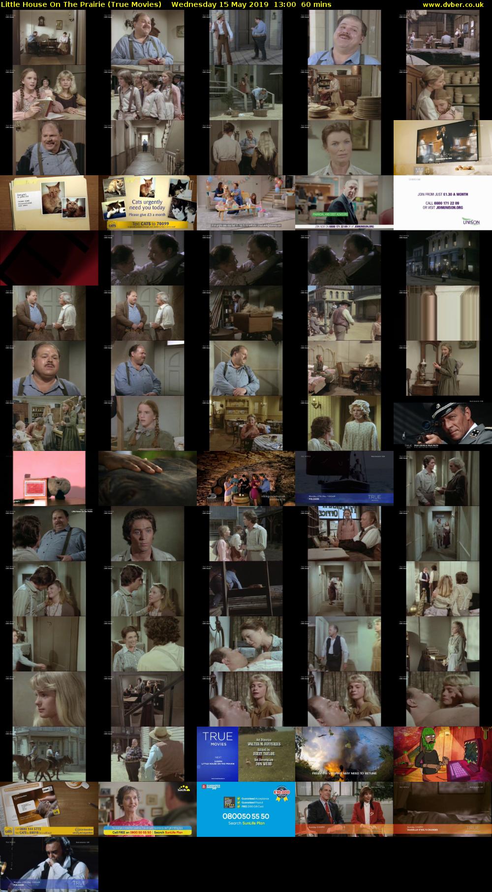 Little House On The Prairie (True Movies) Wednesday 15 May 2019 13:00 - 14:00