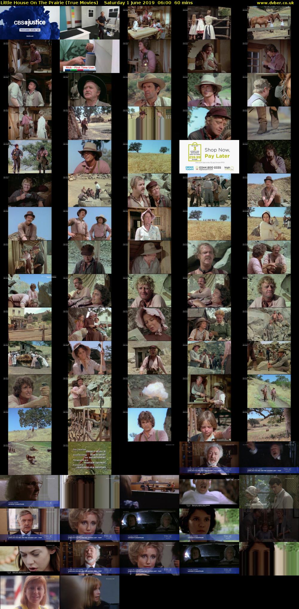 Little House On The Prairie (True Movies) Saturday 1 June 2019 06:00 - 07:00