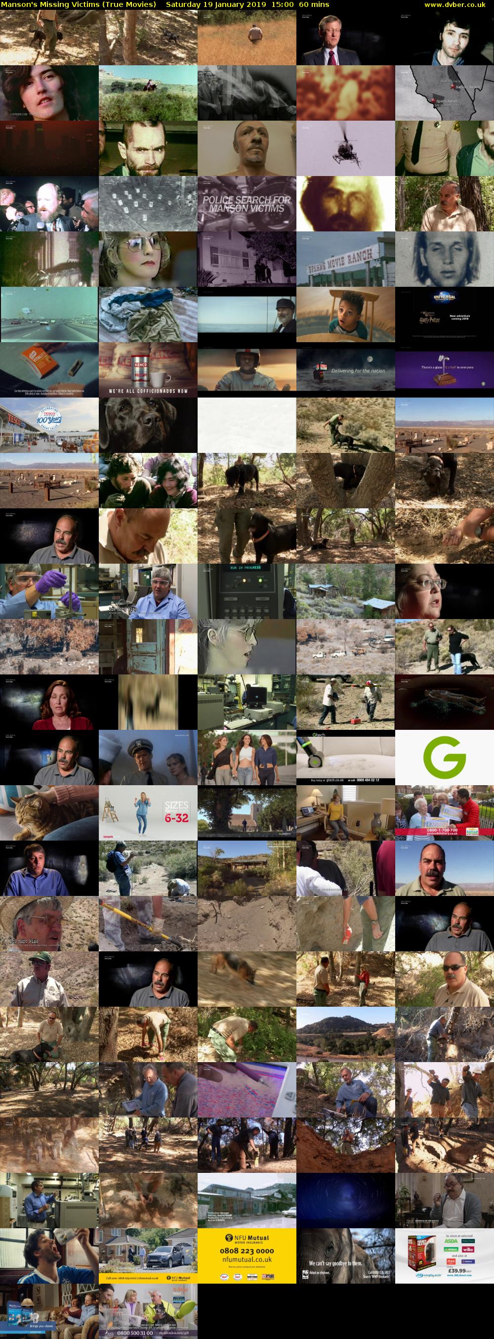 Manson's Missing Victims (True Movies) Saturday 19 January 2019 15:00 - 16:00