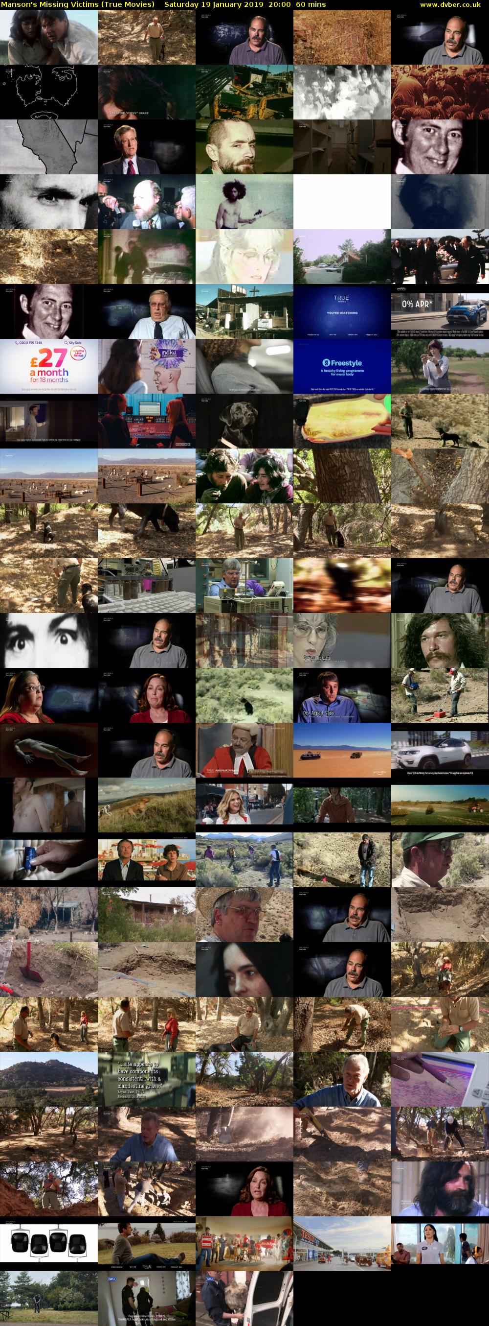 Manson's Missing Victims (True Movies) Saturday 19 January 2019 20:00 - 21:00