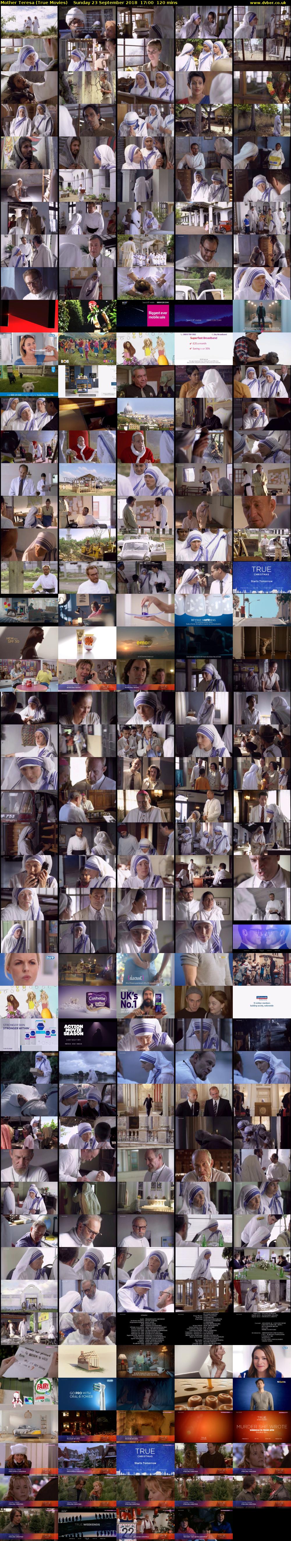 Mother Teresa (True Movies) Sunday 23 September 2018 17:00 - 19:00
