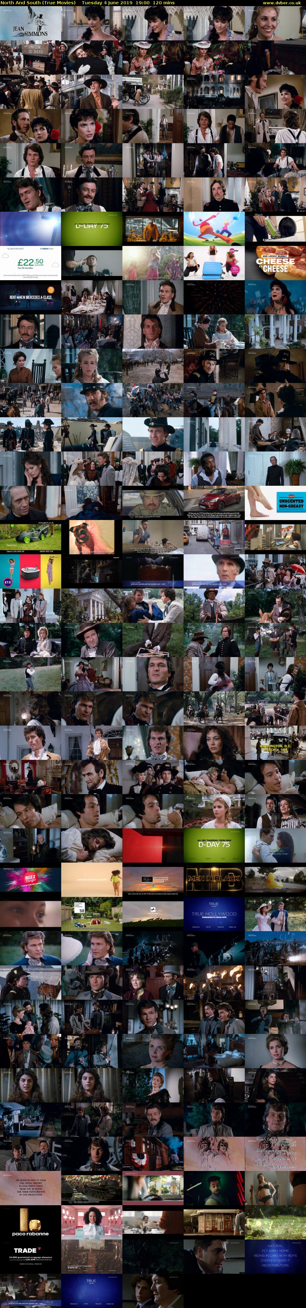 North And South (True Movies) Tuesday 4 June 2019 19:00 - 21:00