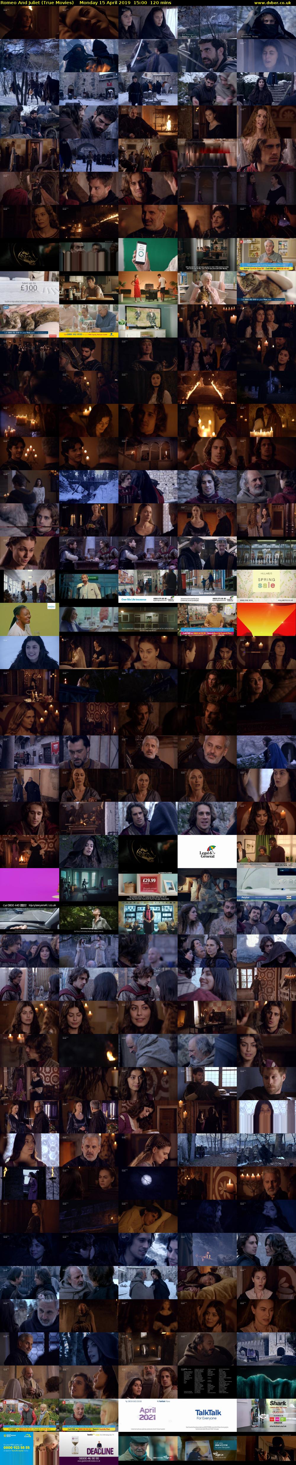 Romeo And Juliet (True Movies) Monday 15 April 2019 15:00 - 17:00