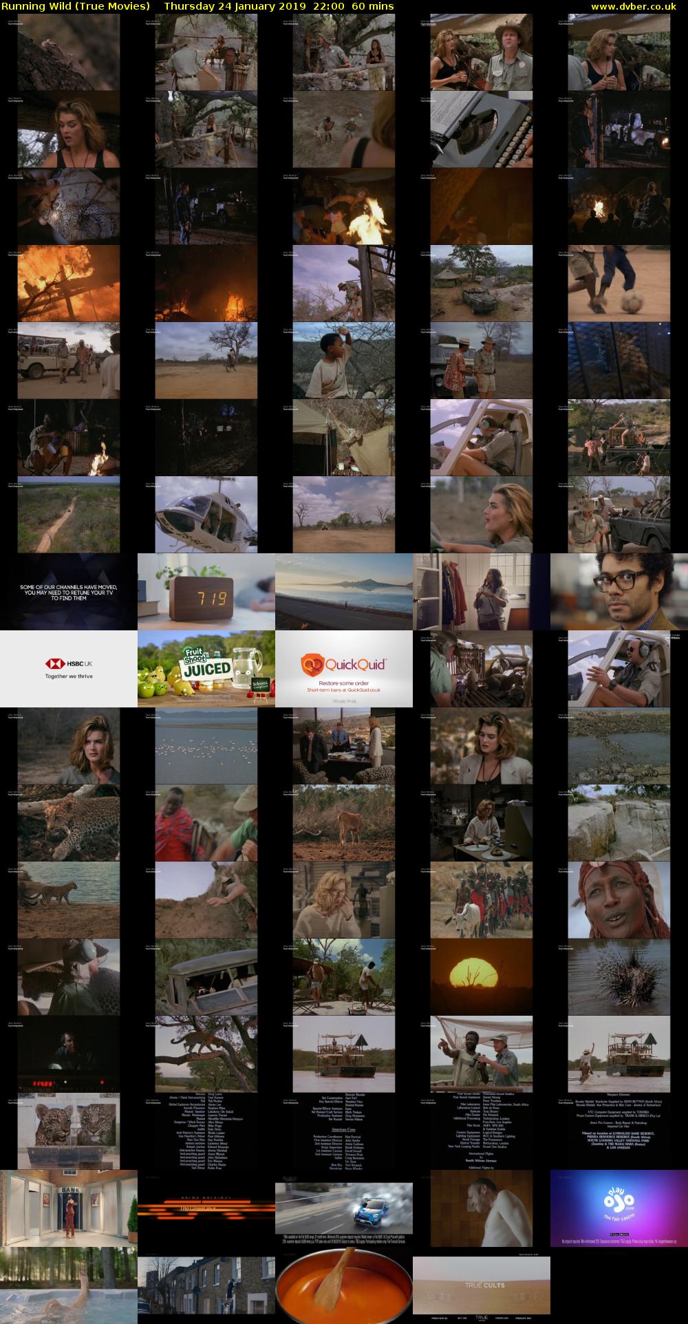 Running Wild (True Movies) Thursday 24 January 2019 22:00 - 23:00