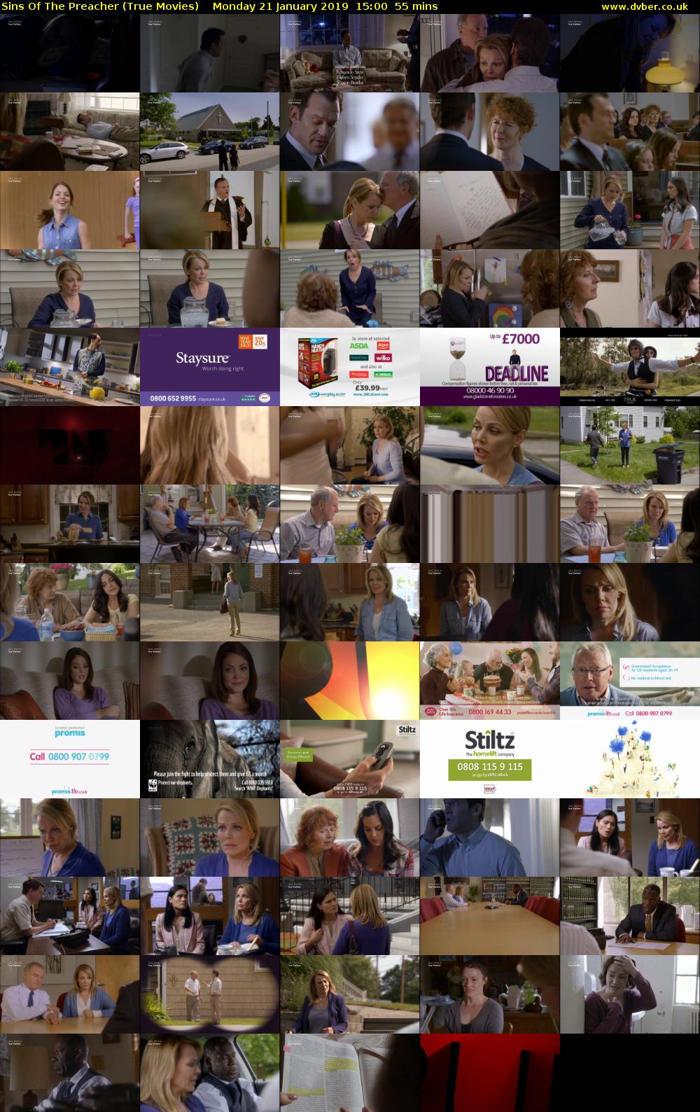 Sins Of The Preacher (True Movies) Monday 21 January 2019 15:00 - 15:55