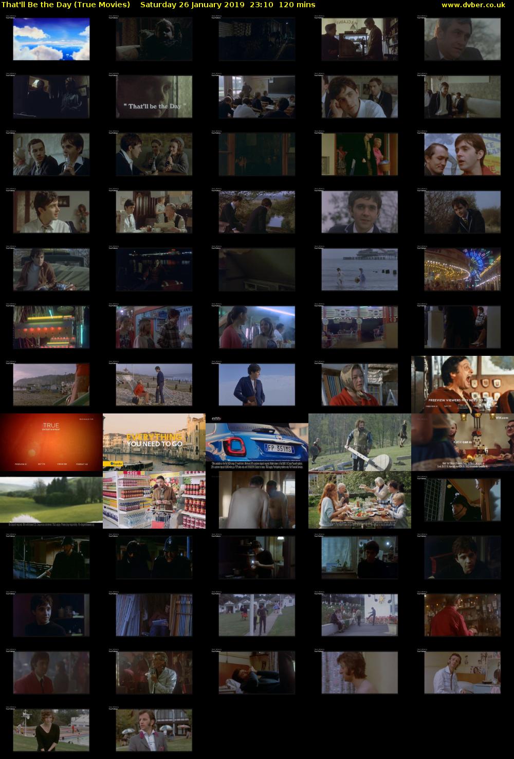 That'll Be the Day (True Movies) Saturday 26 January 2019 23:10 - 01:10