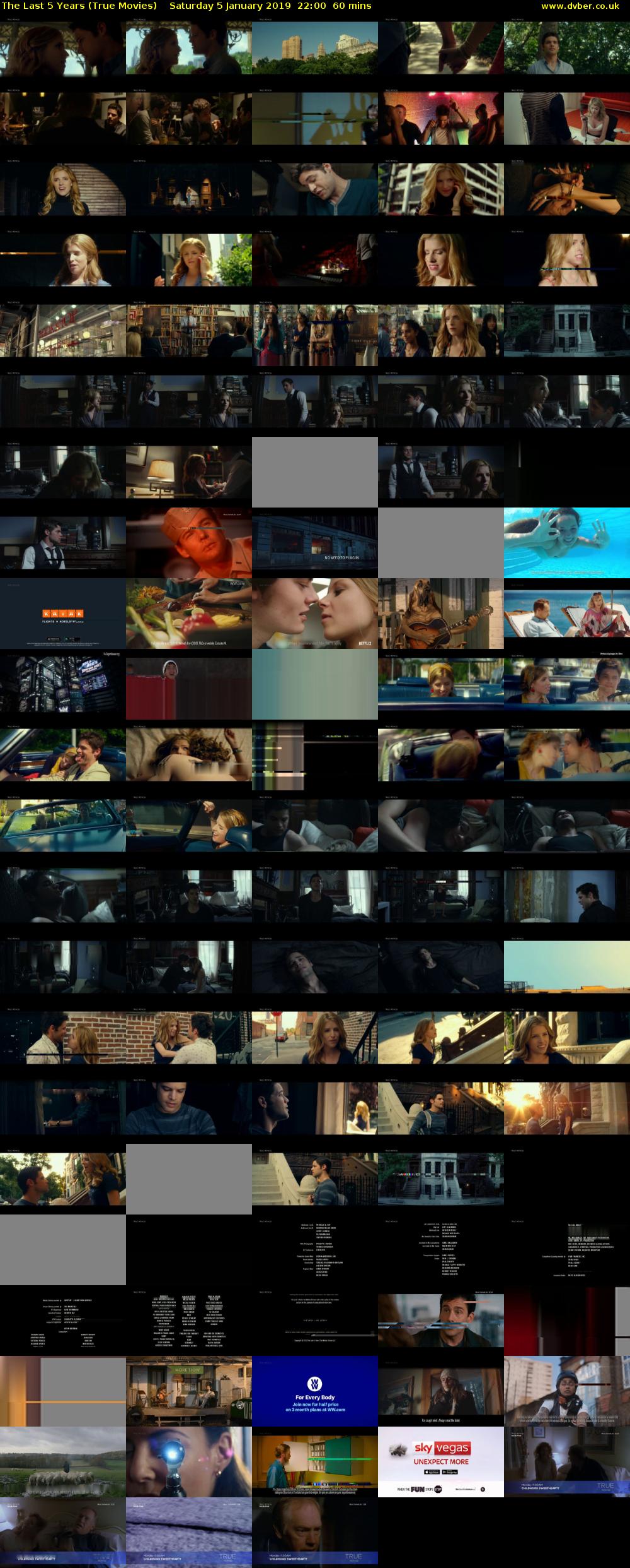 The Last 5 Years (True Movies) Saturday 5 January 2019 22:00 - 23:00