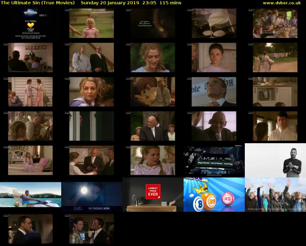 The Ultimate Sin (True Movies) Sunday 20 January 2019 23:05 - 01:00