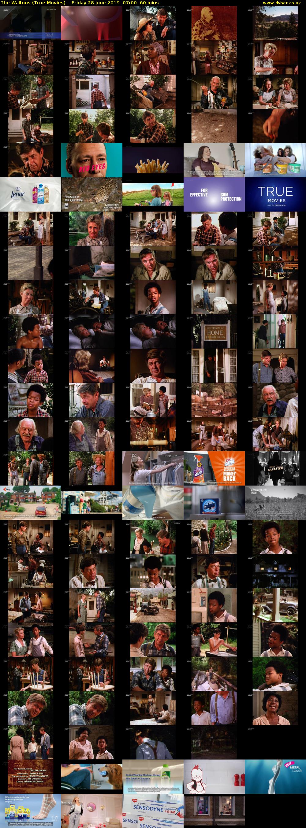 The Waltons (True Movies) Friday 28 June 2019 07:00 - 08:00