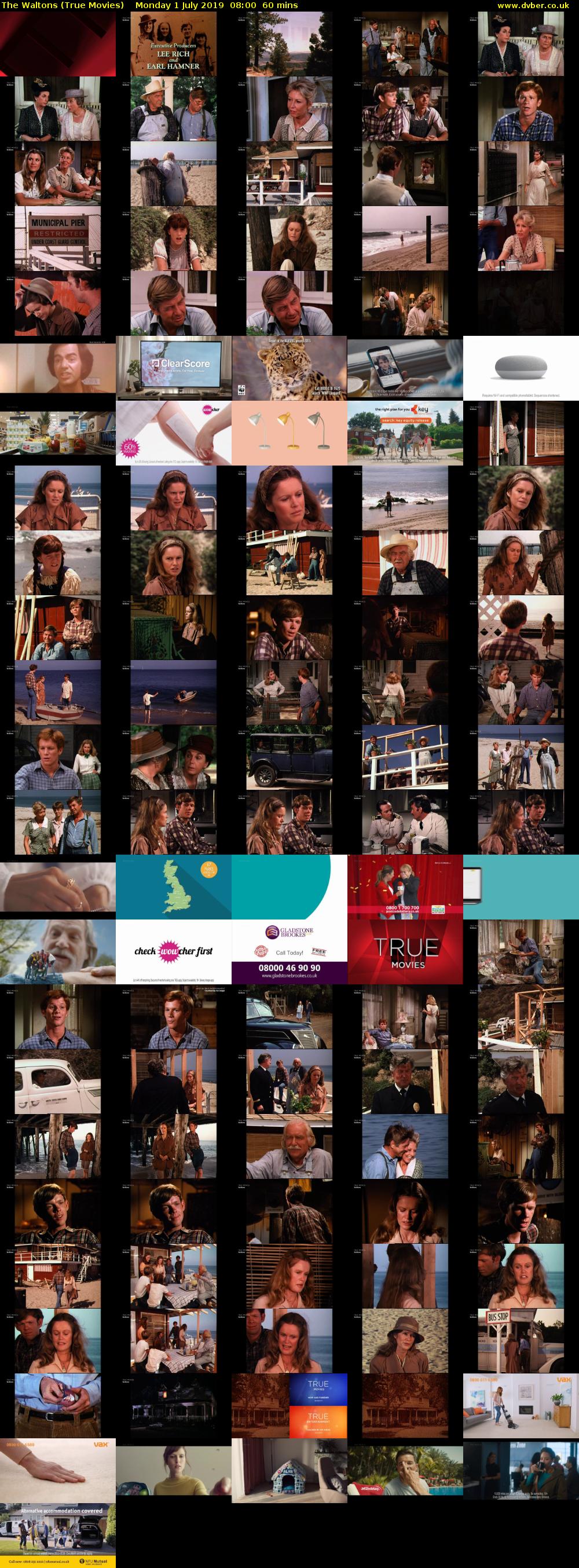 The Waltons (True Movies) Monday 1 July 2019 08:00 - 09:00