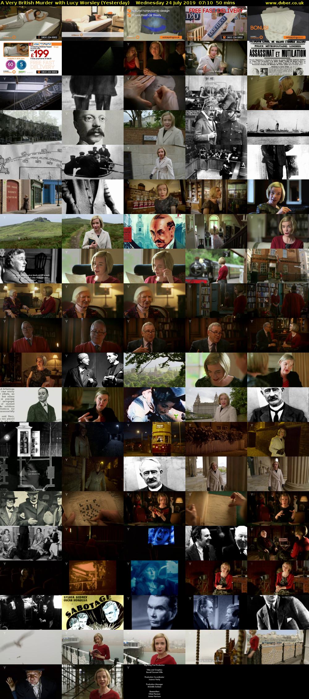 A Very British Murder with Lucy Worsley (Yesterday) Wednesday 24 July 2019 07:10 - 08:00