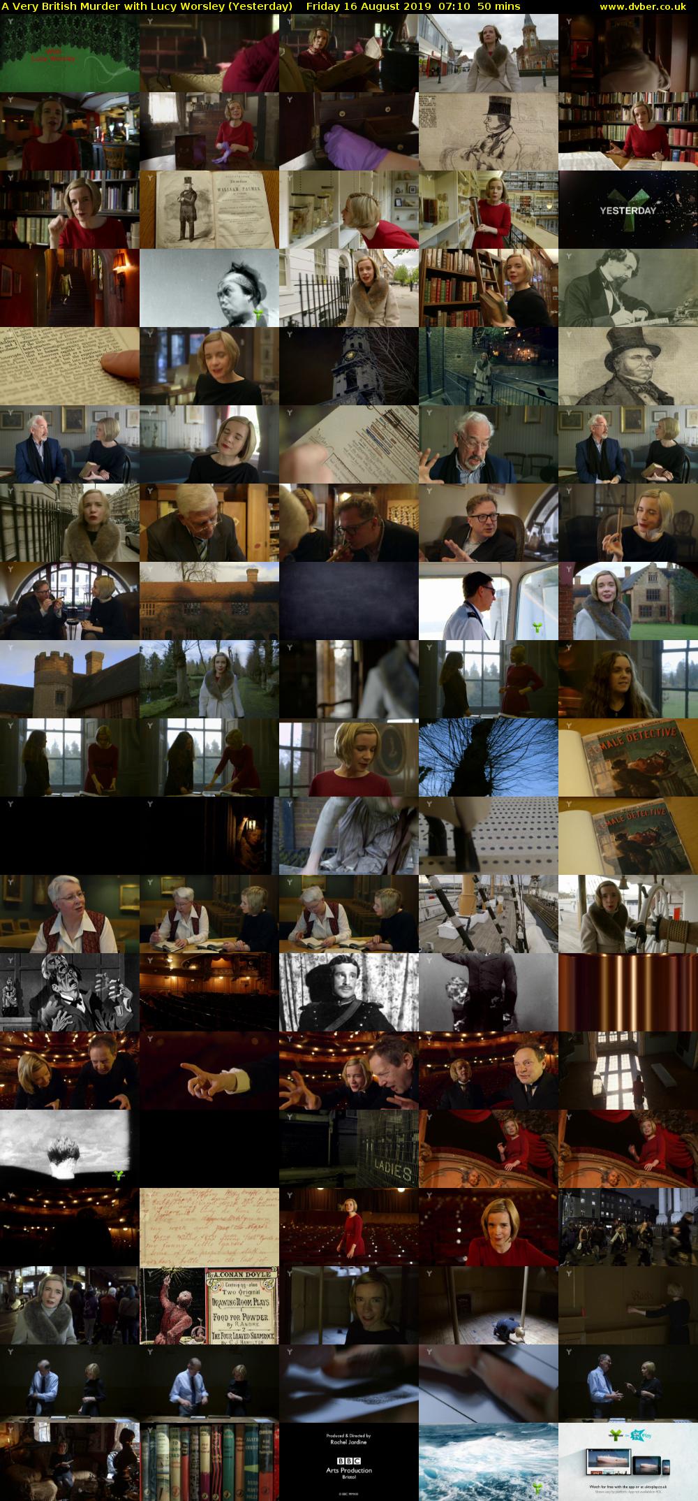 A Very British Murder with Lucy Worsley (Yesterday) Friday 16 August 2019 07:10 - 08:00