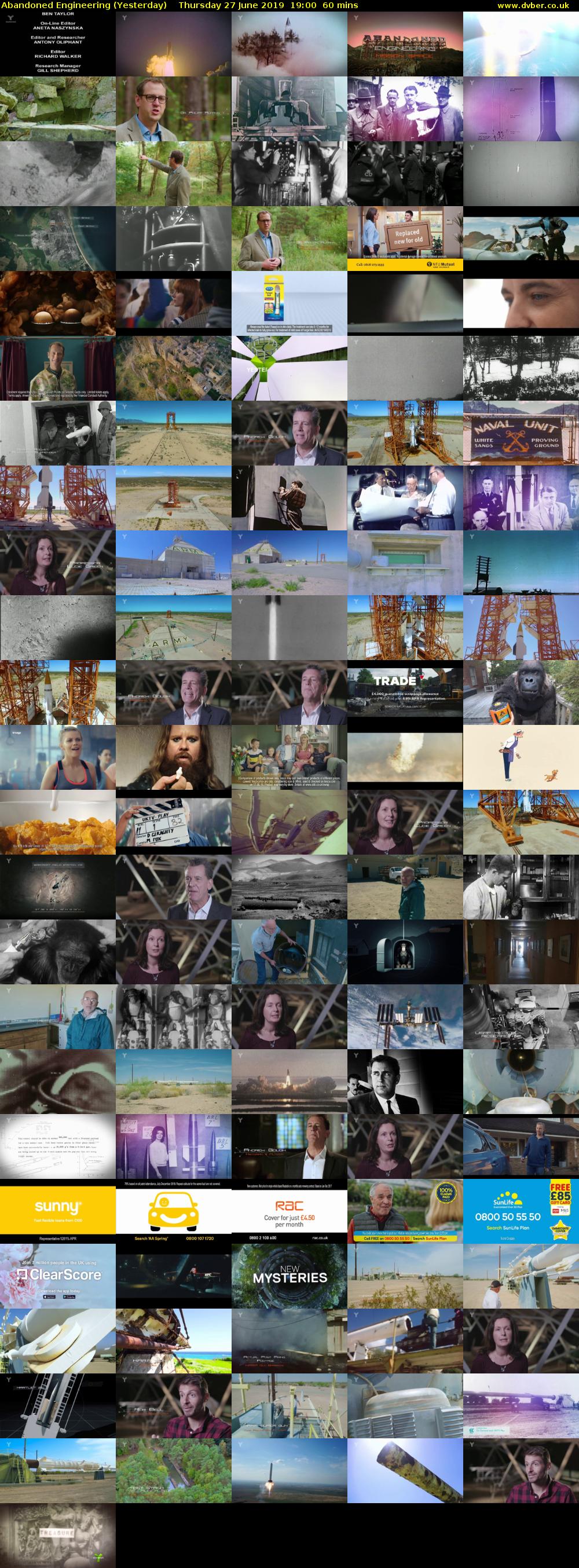 Abandoned Engineering (Yesterday) Thursday 27 June 2019 19:00 - 20:00