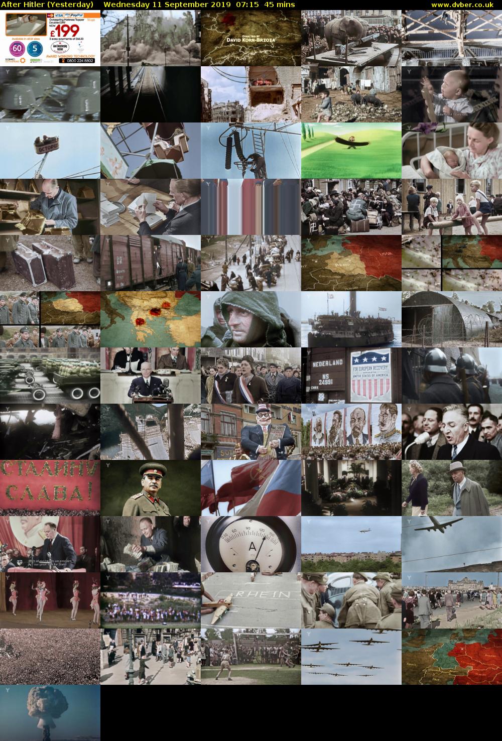 After Hitler (Yesterday) Wednesday 11 September 2019 07:15 - 08:00
