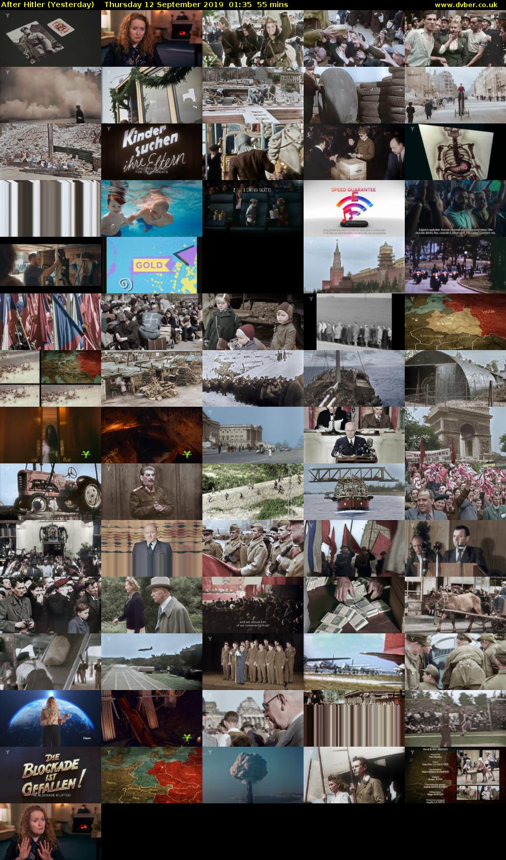 After Hitler (Yesterday) Thursday 12 September 2019 01:35 - 02:30
