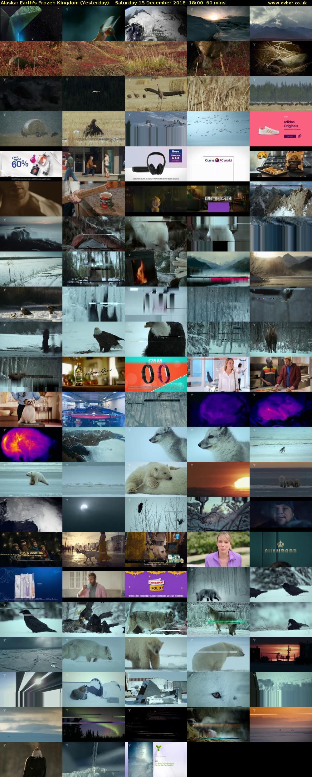 Alaska: Earth's Frozen Kingdom (Yesterday) Saturday 15 December 2018 18:00 - 19:00