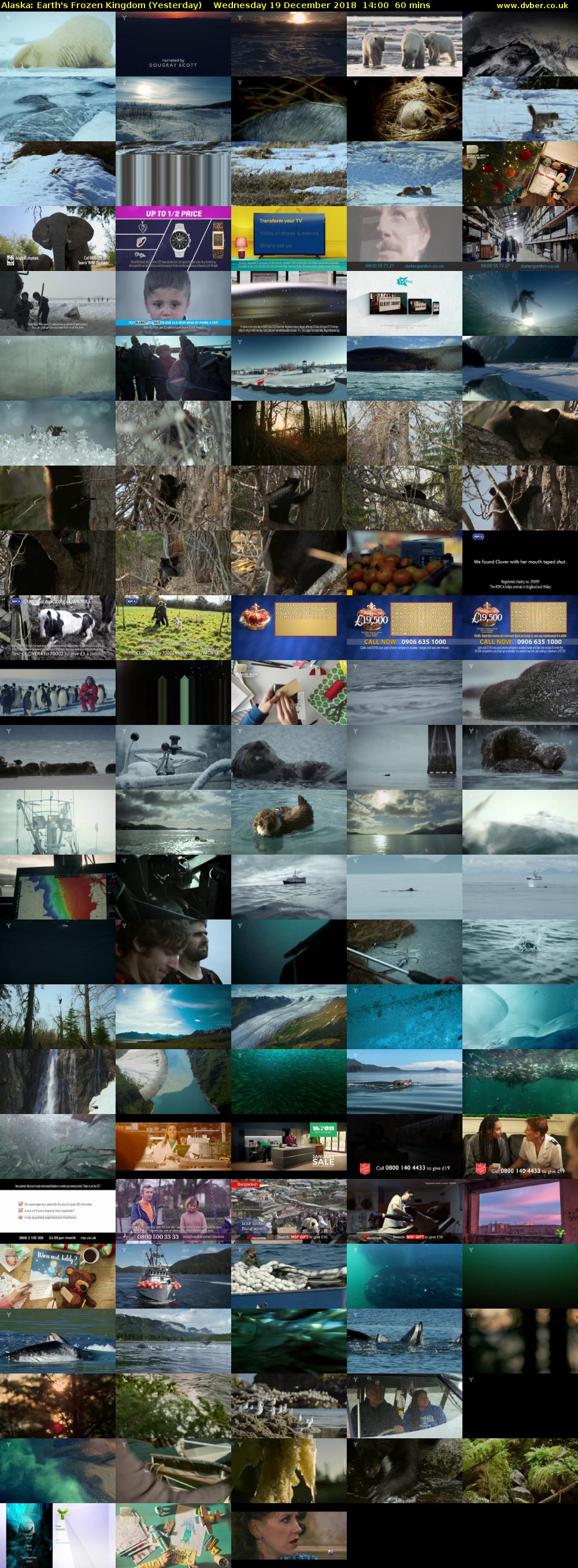 Alaska: Earth's Frozen Kingdom (Yesterday) Wednesday 19 December 2018 14:00 - 15:00