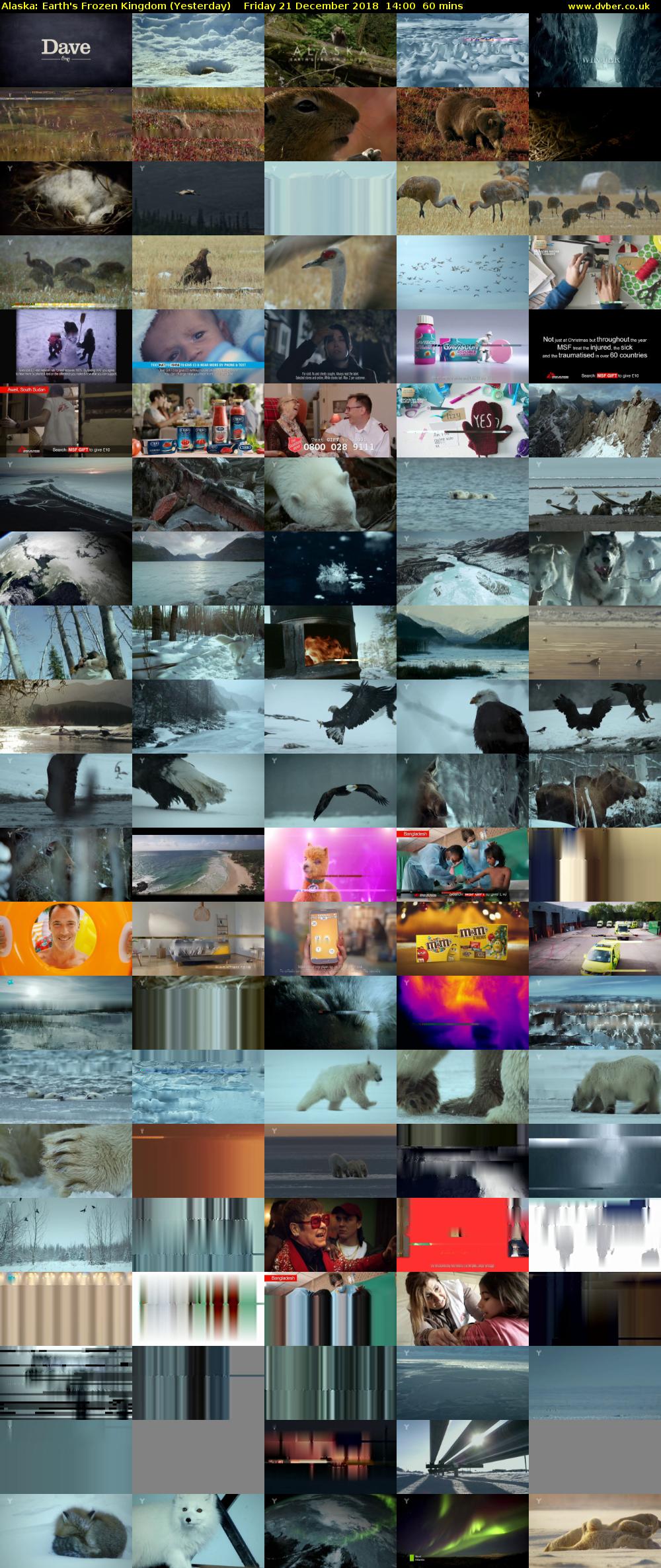 Alaska: Earth's Frozen Kingdom (Yesterday) Friday 21 December 2018 14:00 - 15:00