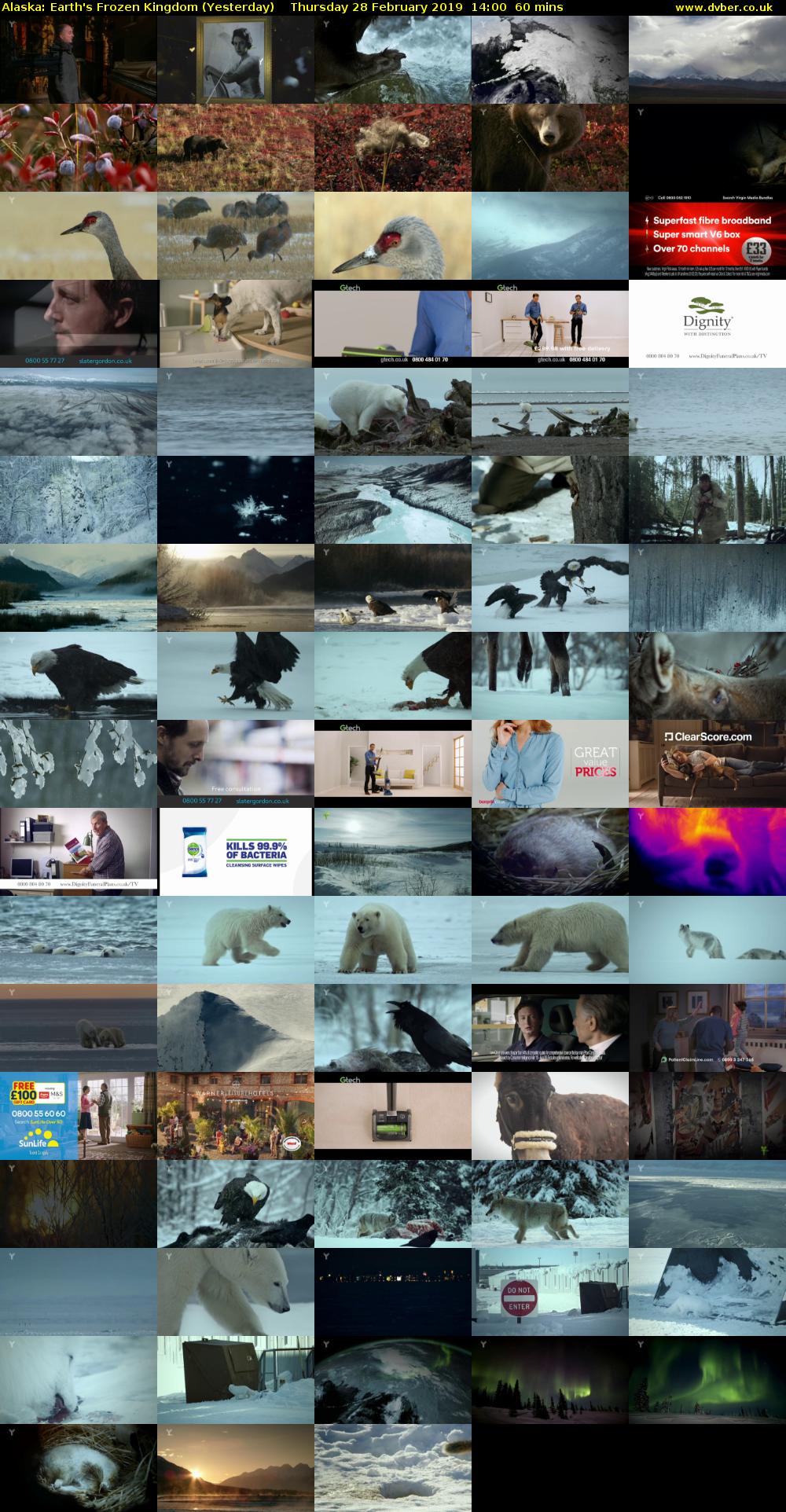 Alaska: Earth's Frozen Kingdom (Yesterday) Thursday 28 February 2019 14:00 - 15:00