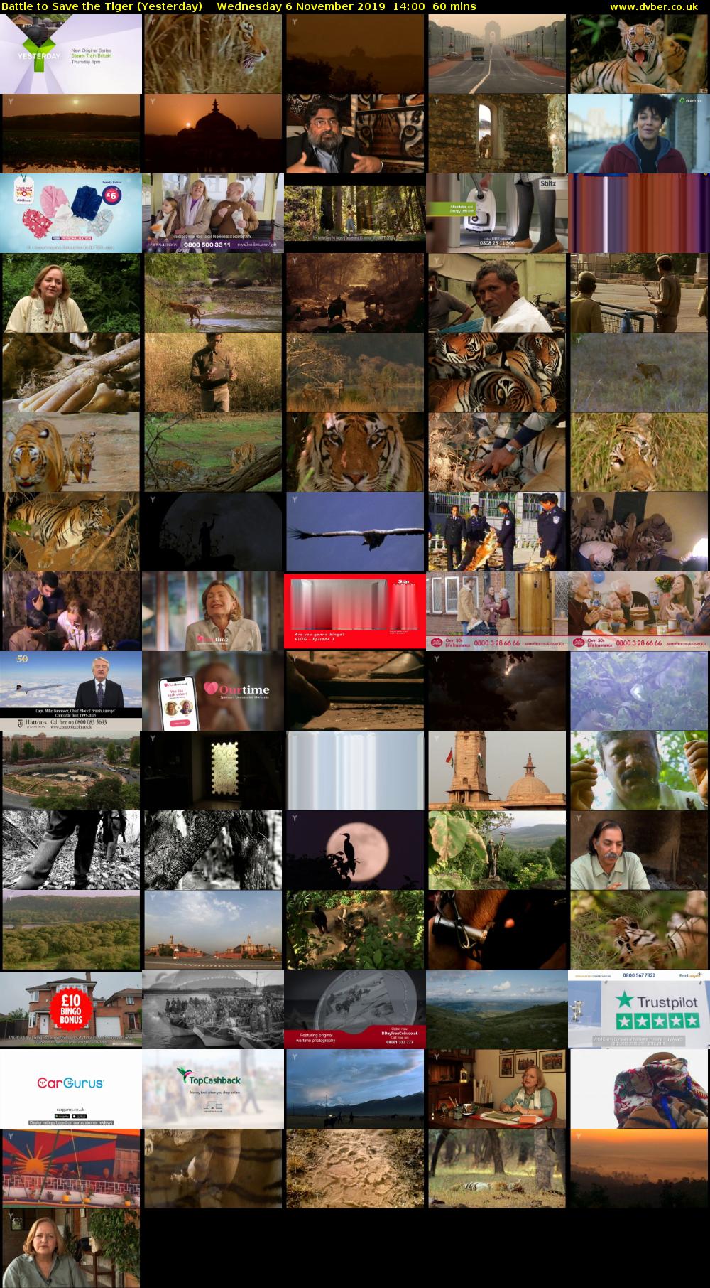 Battle to Save the Tiger (Yesterday) Wednesday 6 November 2019 14:00 - 15:00