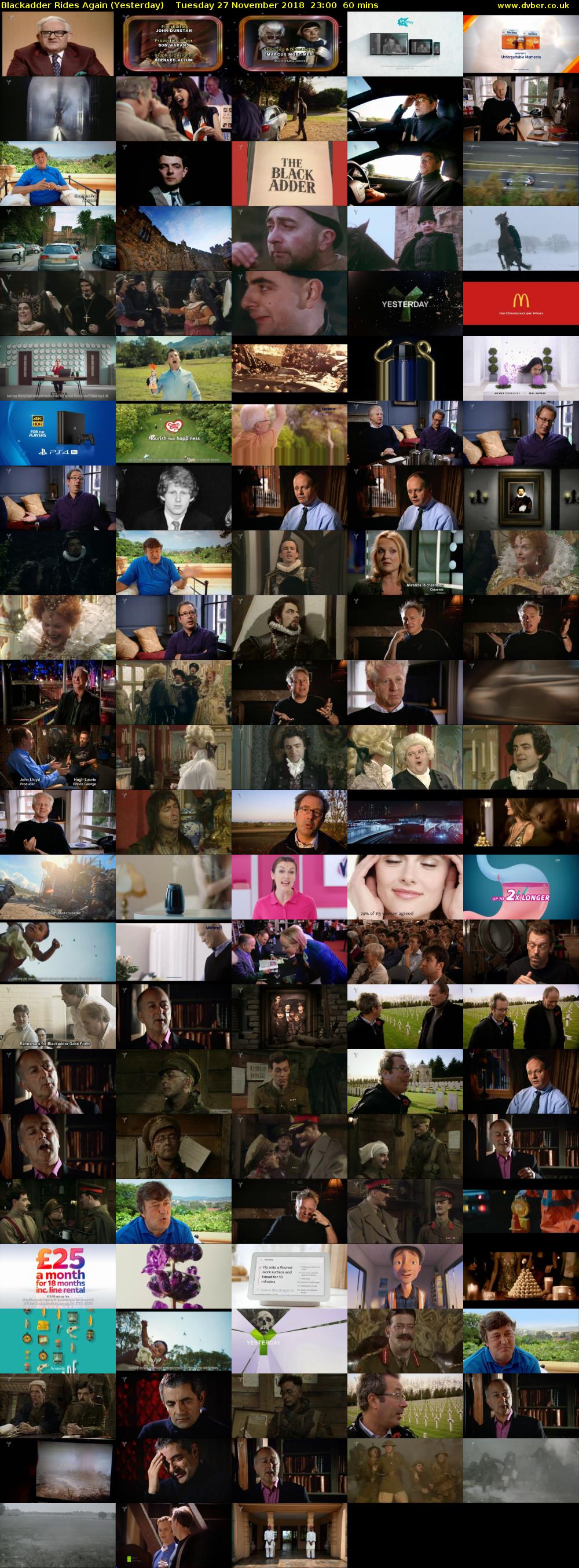 Blackadder Rides Again (Yesterday) Tuesday 27 November 2018 23:00 - 00:00