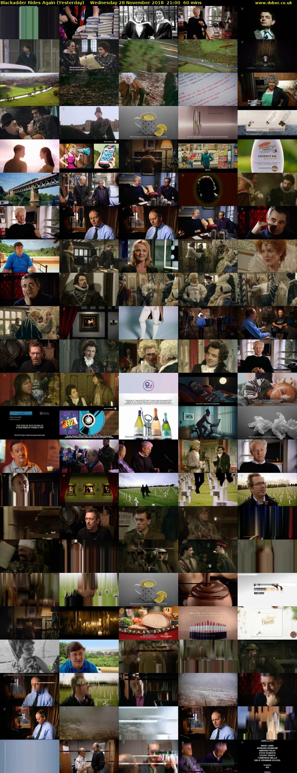 Blackadder Rides Again (Yesterday) Wednesday 28 November 2018 21:00 - 22:00