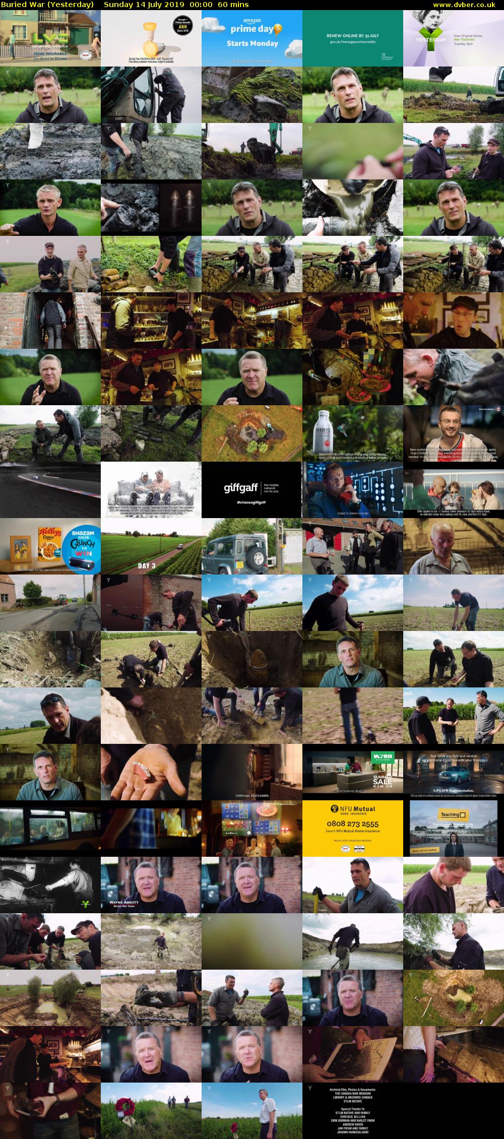 Buried War (Yesterday) Sunday 14 July 2019 00:00 - 01:00