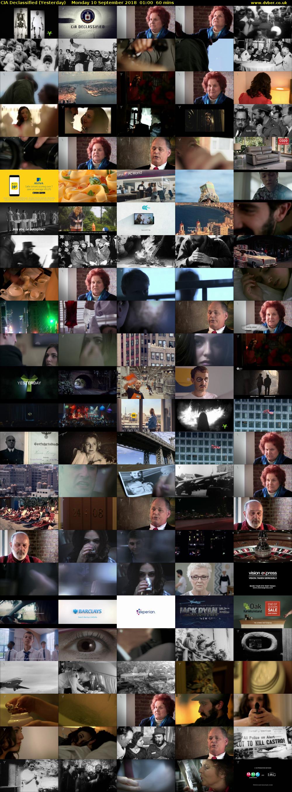 CIA Declassified (Yesterday) Monday 10 September 2018 01:00 - 02:00