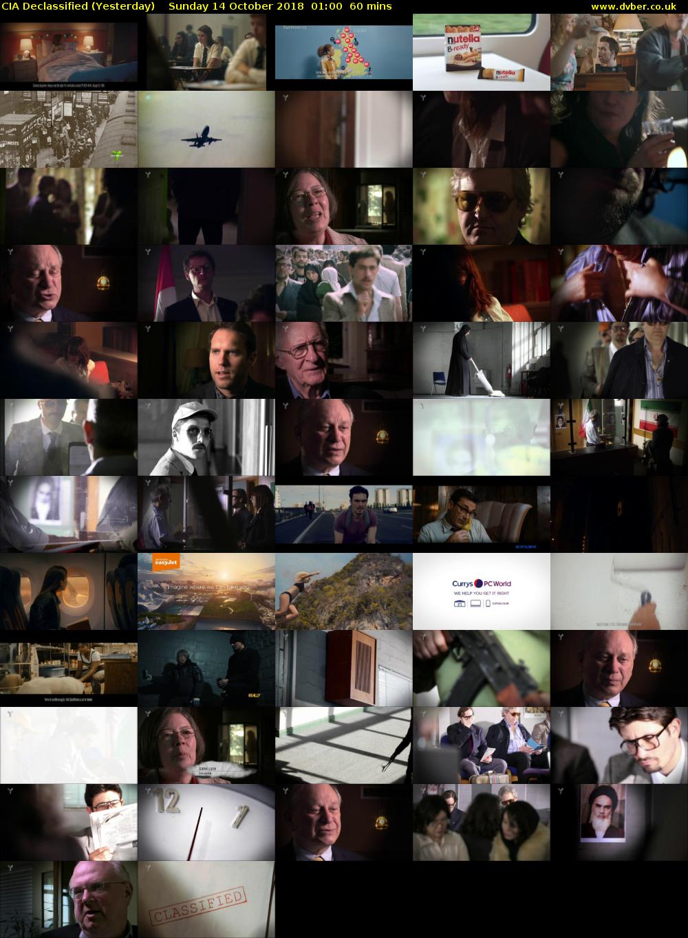 CIA Declassified (Yesterday) Sunday 14 October 2018 01:00 - 02:00