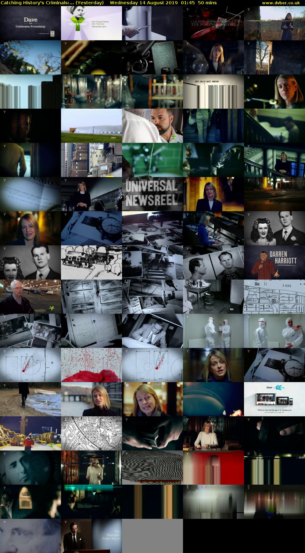 Catching History's Criminals:... (Yesterday) Wednesday 14 August 2019 01:45 - 02:35
