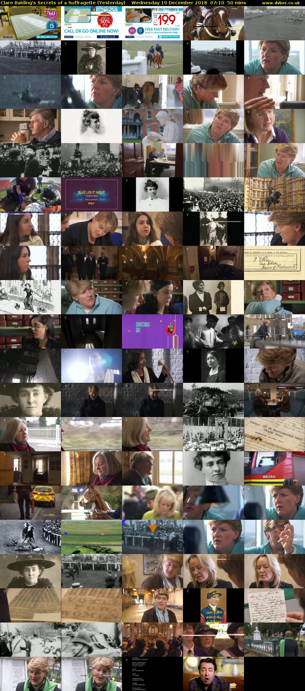 Clare Balding's Secrets of a Suffragette (Yesterday) Wednesday 19 December 2018 07:10 - 08:00