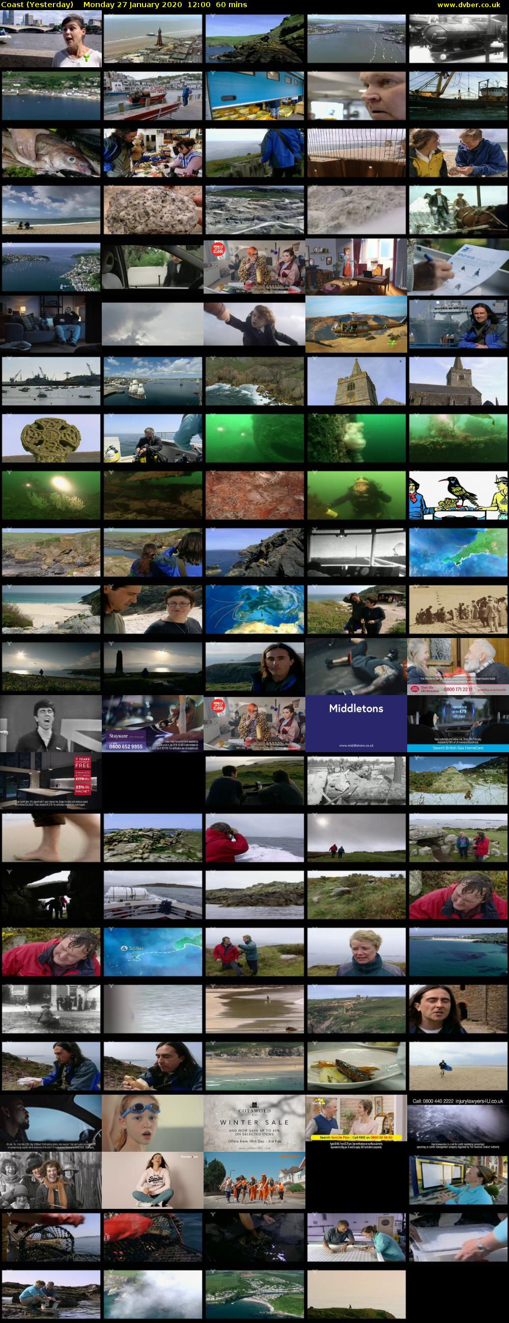 Coast (Yesterday) Monday 27 January 2020 12:00 - 13:00