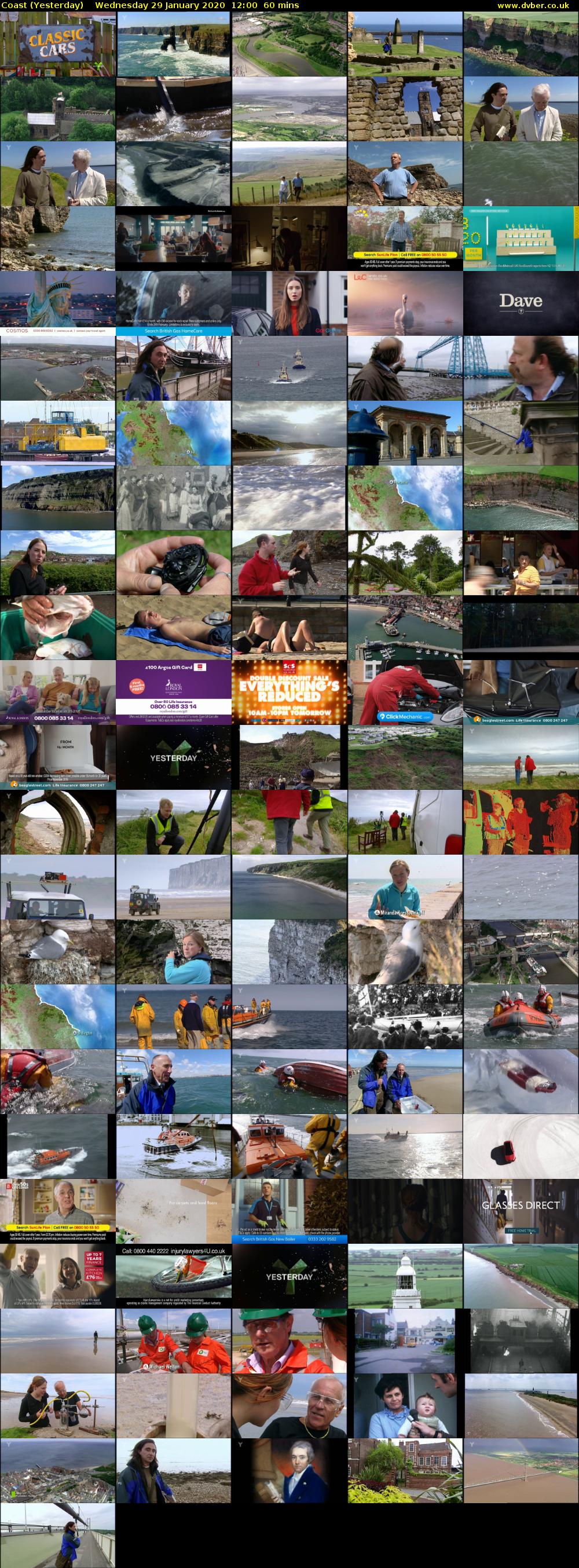 Coast (Yesterday) Wednesday 29 January 2020 12:00 - 13:00