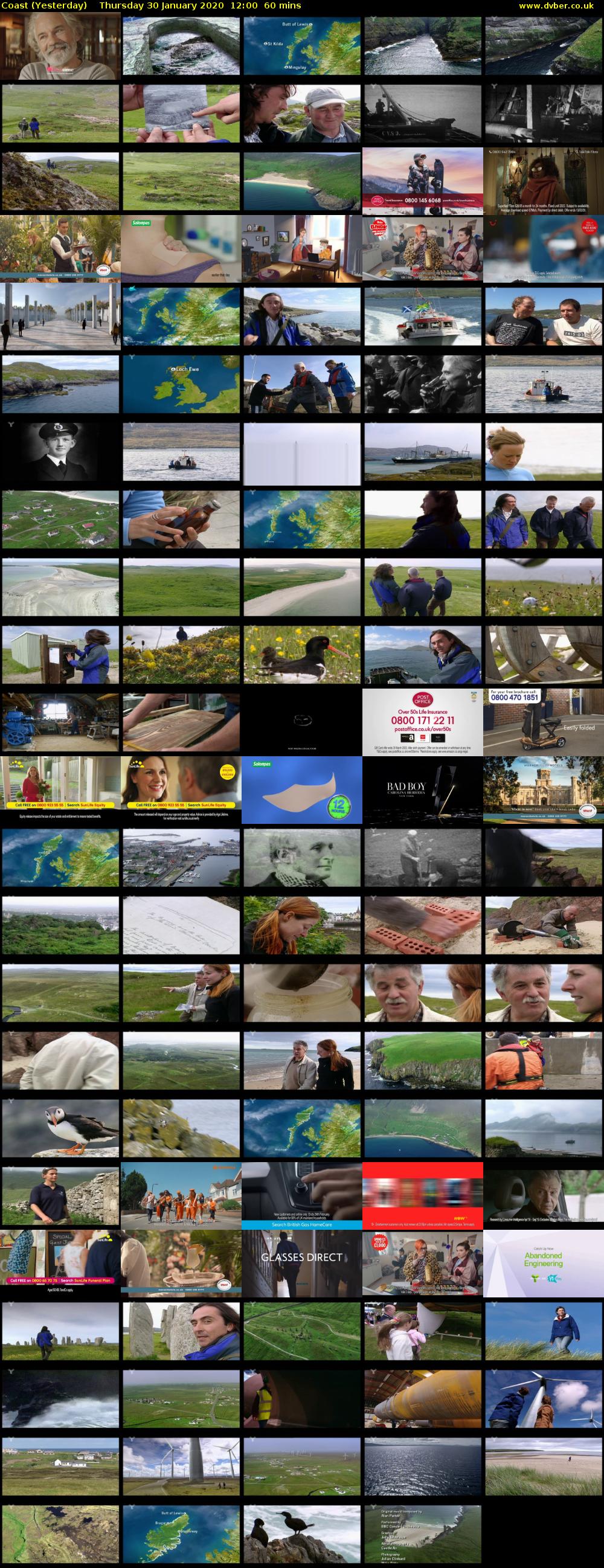 Coast (Yesterday) Thursday 30 January 2020 12:00 - 13:00
