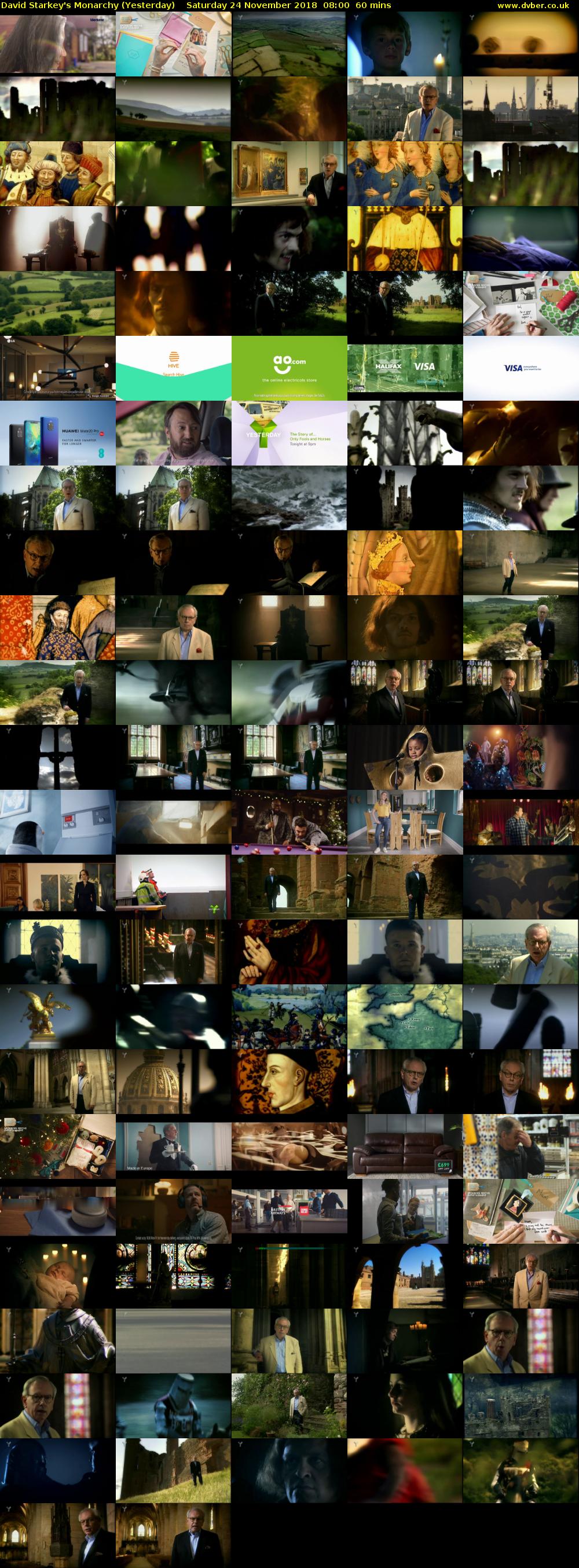 David Starkey's Monarchy (Yesterday) Saturday 24 November 2018 08:00 - 09:00