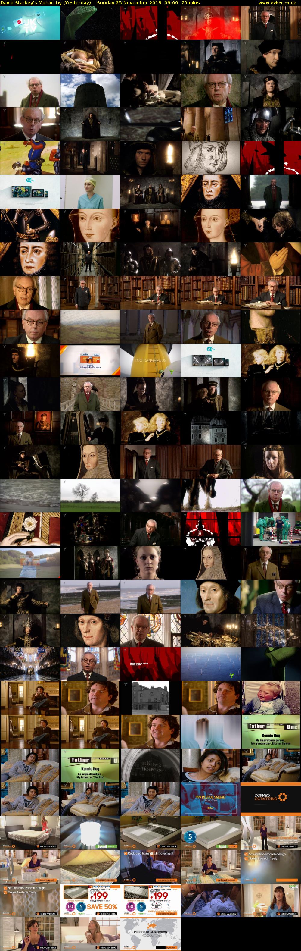 David Starkey's Monarchy (Yesterday) Sunday 25 November 2018 06:00 - 07:10