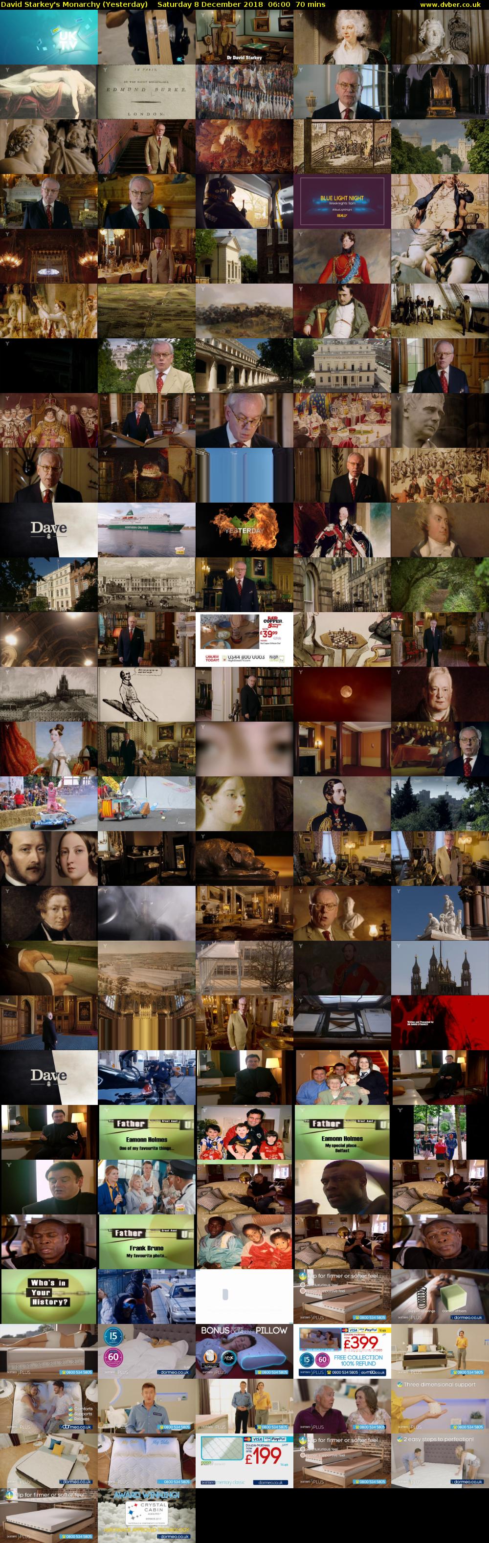 David Starkey's Monarchy (Yesterday) Saturday 8 December 2018 06:00 - 07:10