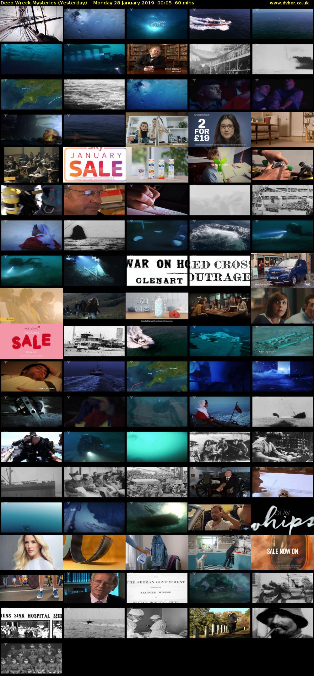 Deep Wreck Mysteries (Yesterday) Monday 28 January 2019 00:05 - 01:05