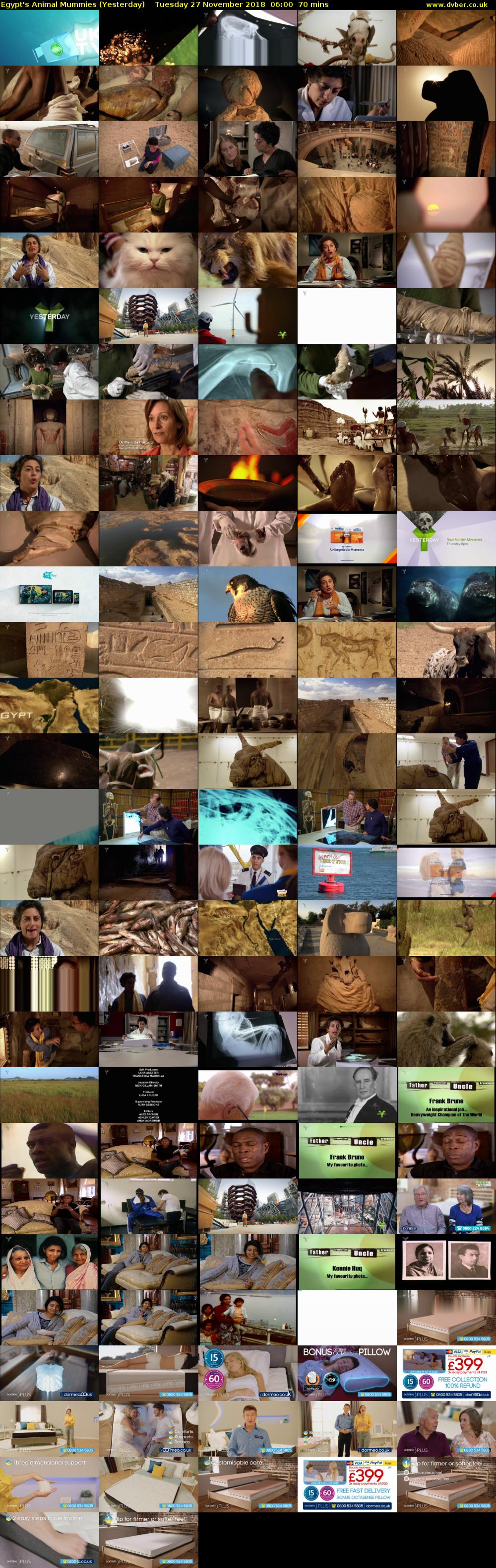 Egypt's Animal Mummies (Yesterday) Tuesday 27 November 2018 06:00 - 07:10