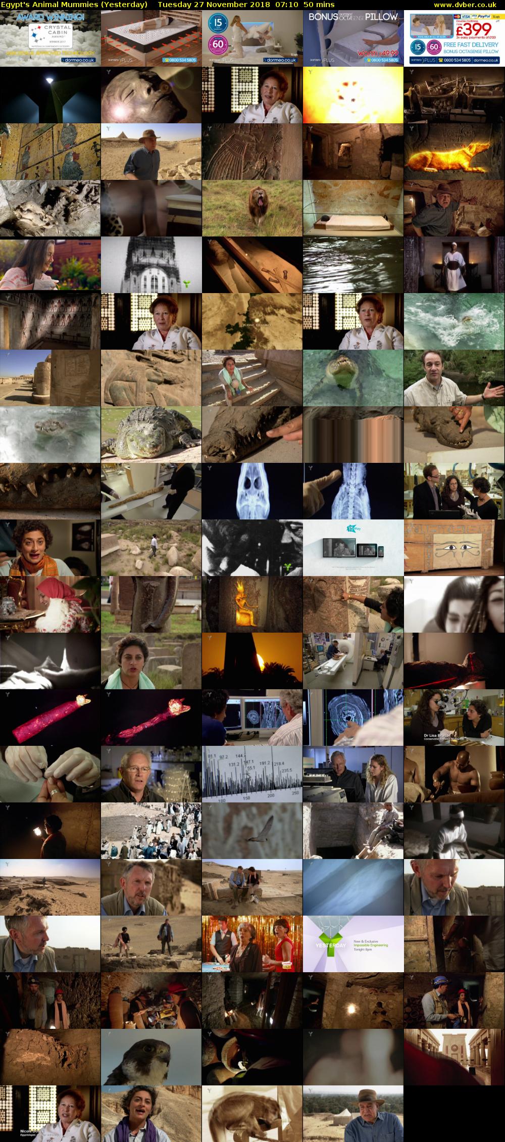 Egypt's Animal Mummies (Yesterday) Tuesday 27 November 2018 07:10 - 08:00