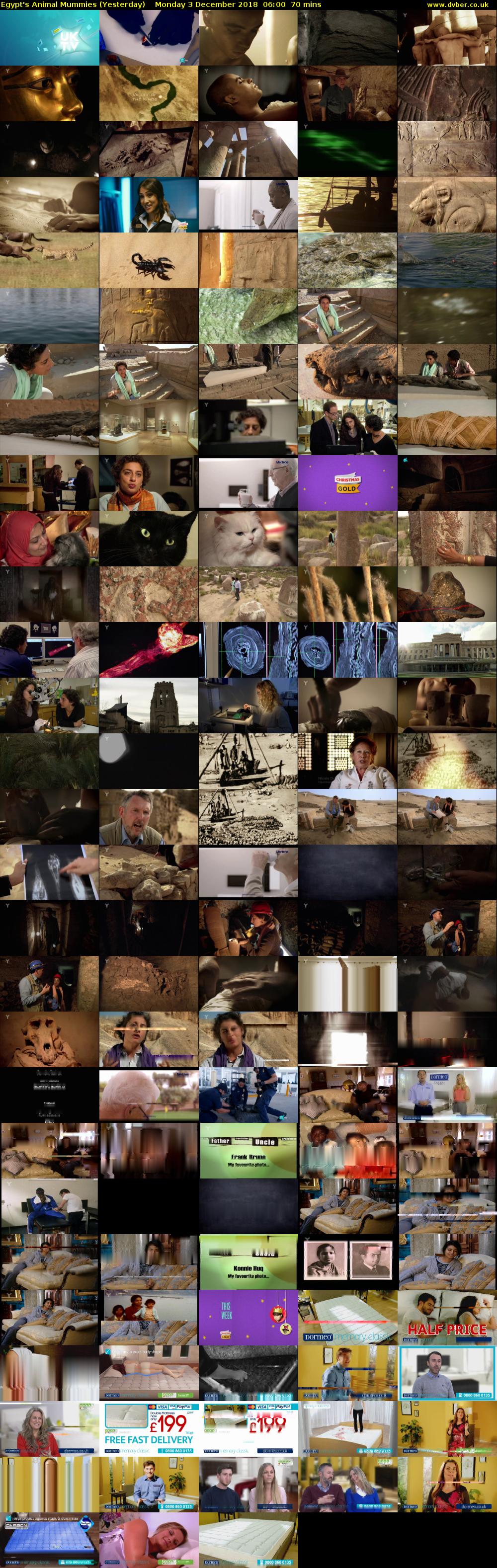 Egypt's Animal Mummies (Yesterday) Monday 3 December 2018 06:00 - 07:10